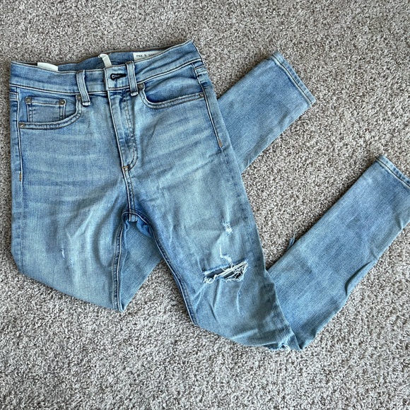 RAG & BONE - High Rise Ankle Skinny Distressed - Picture 3 of 7